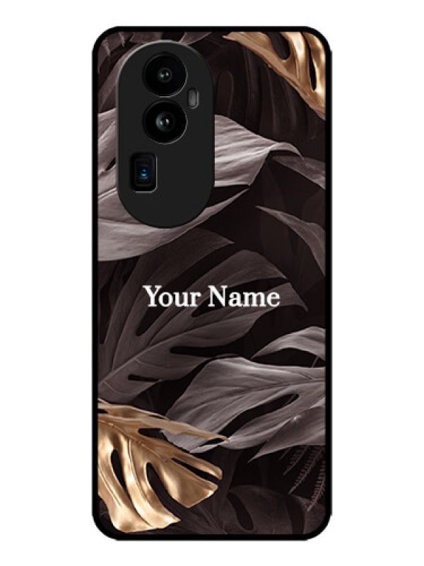 Custom Oppo Reno 10 Pro Plus 5G Custom Metal Phone CaseWild Leaves Digital Paint Design