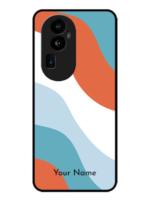 Custom Oppo Reno 10 Pro Plus 5G Custom Metal Phone CaseColoured Waves Design