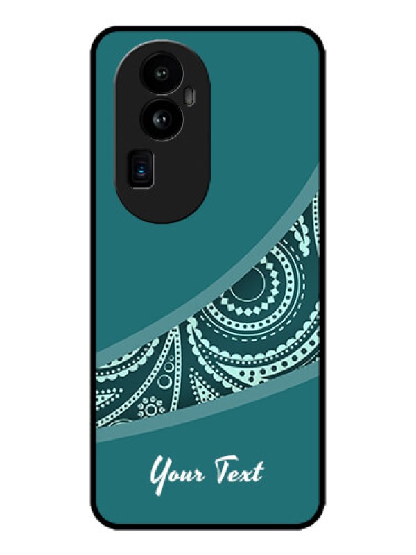 Custom Oppo Reno 10 Pro Plus 5G Custom Metal Phone CaseSemi Visible Floral Design