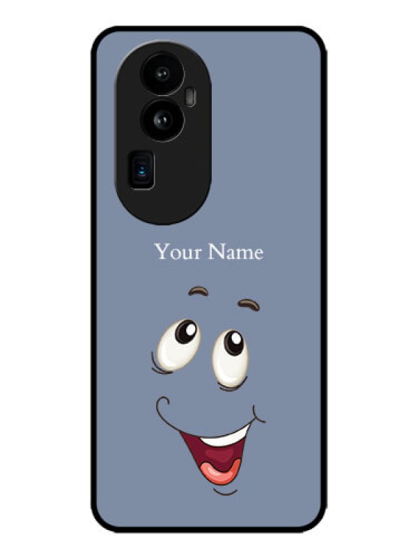 Custom Oppo Reno 10 Pro Plus 5G Custom Metal Phone CaseLaughing Cartoon Face Design