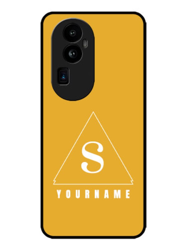 Custom Oppo Reno 10 Pro Plus 5G Custom Metal Phone CaseSimple Triangle Design