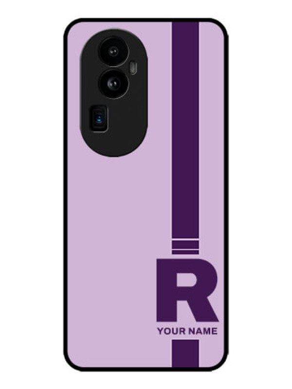 Custom Oppo Reno 10 Pro Plus 5G Custom Metal Phone CaseSimple Dual Tone Stripe With Name Design