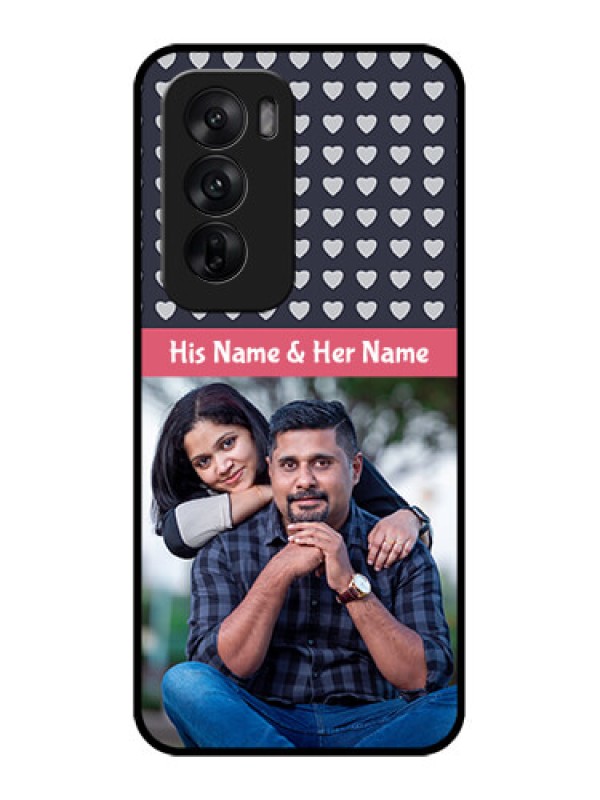 Custom Oppo Reno 12 5G Custom Metal Phone CaseLove Symbols Design