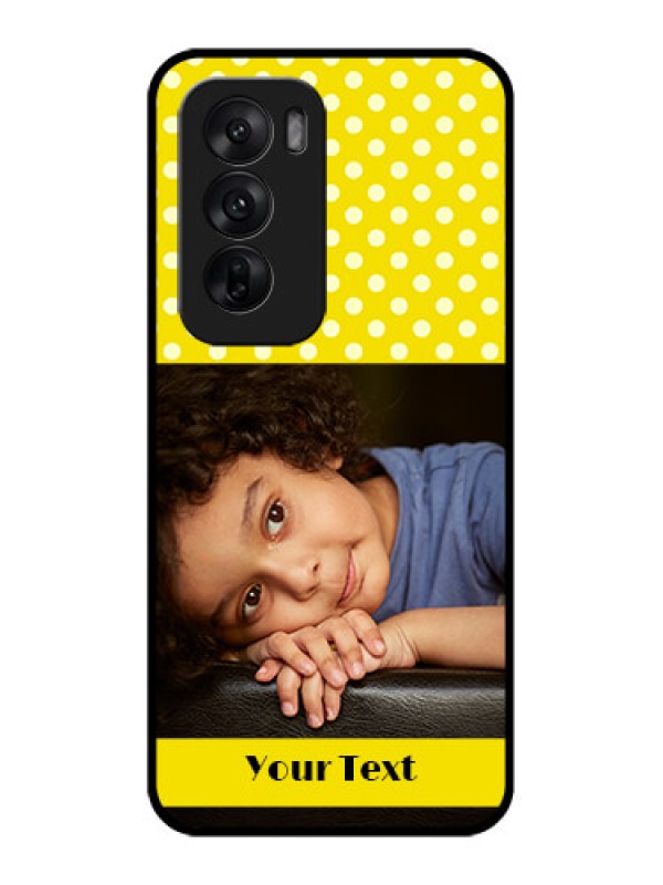 Custom Oppo Reno 12 5G Custom Metal Phone CaseBright Yellow Case Design