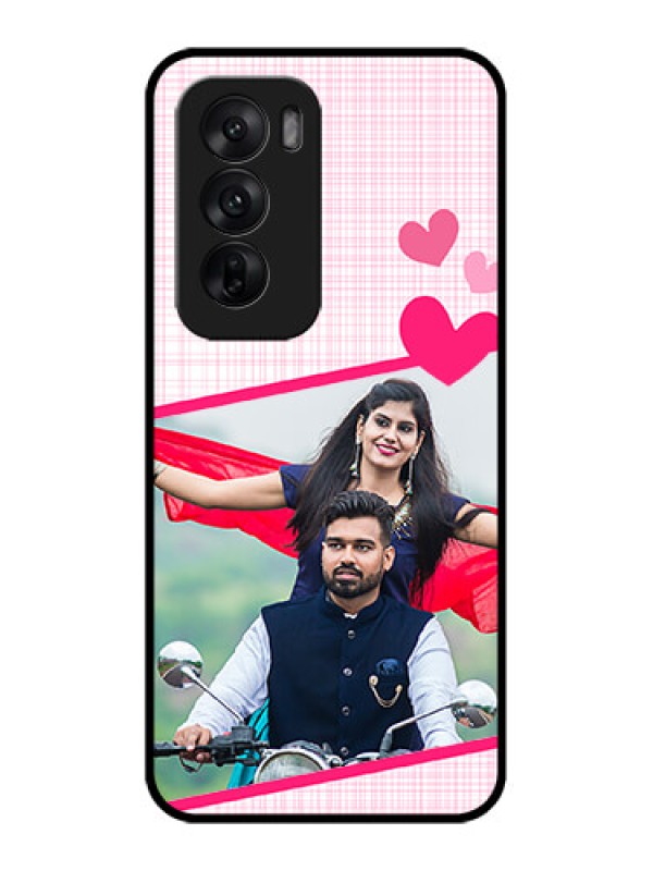 Custom Oppo Reno 12 5G Custom Metal Phone CaseLove Shape Heart Design