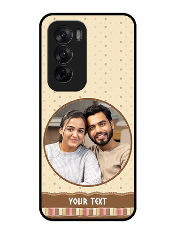 Custom Oppo Reno 12 5G Custom Metal Phone CaseBrown Dotted Mobile Case Design