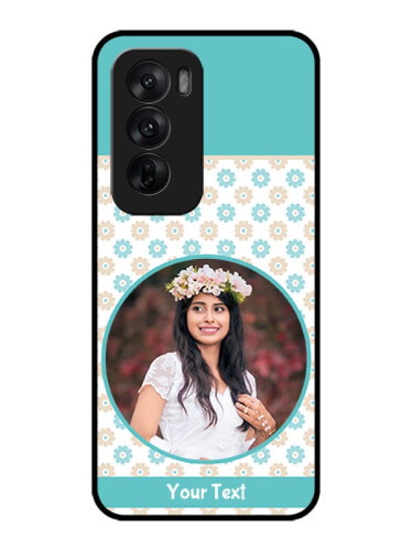 Custom Oppo Reno 12 5G Custom Metal Phone CaseBeautiful Flowers Design