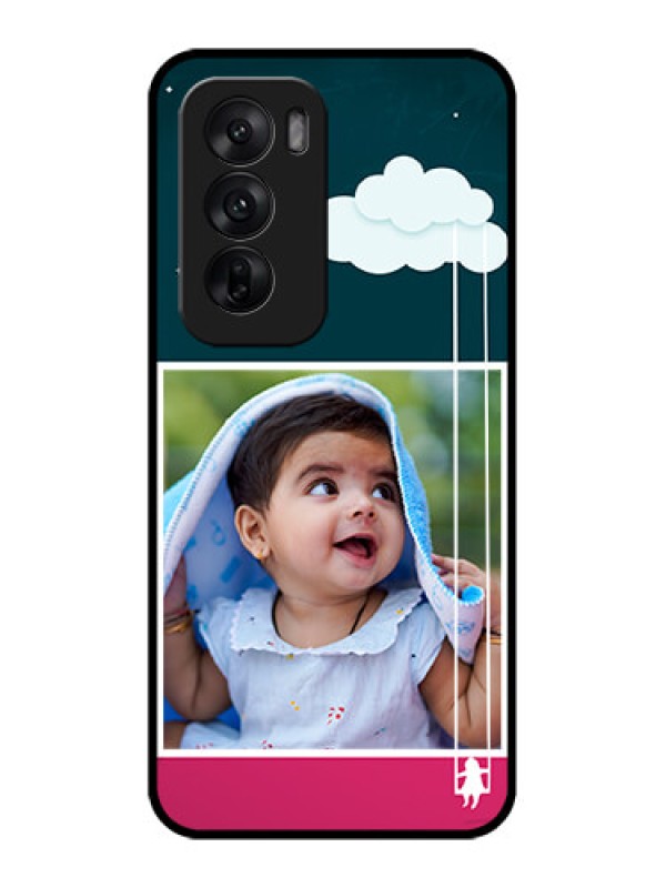 Custom Oppo Reno 12 5G Custom Metal Phone CaseCute Girl With Cloud Design