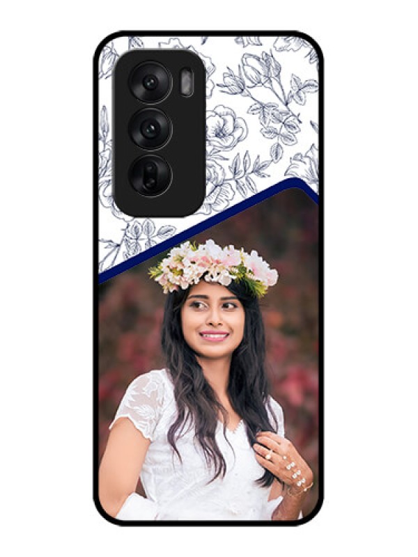 Custom Oppo Reno 12 5G Custom Metal Phone CaseClassy Floral Design
