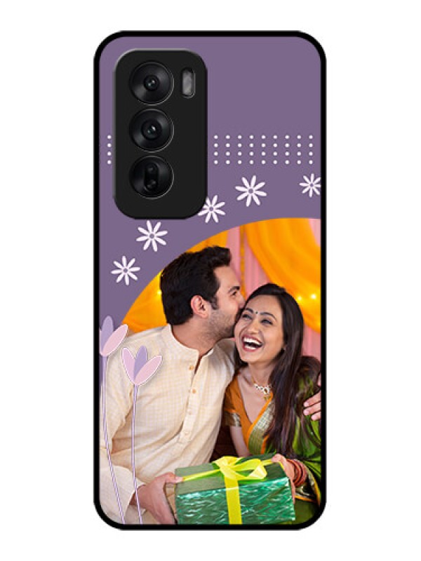 Custom Oppo Reno 12 5G Custom Metal Phone CaseLavender Flowers Design
