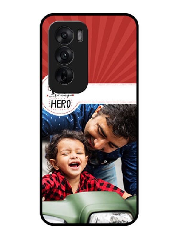 Custom Oppo Reno 12 5G Custom Metal Phone CaseMy Dad Hero Design
