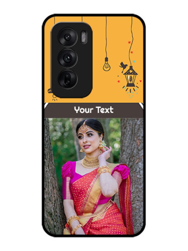 Custom Oppo Reno 12 5G Custom Metal Phone CaseWith Family Picture And Icons