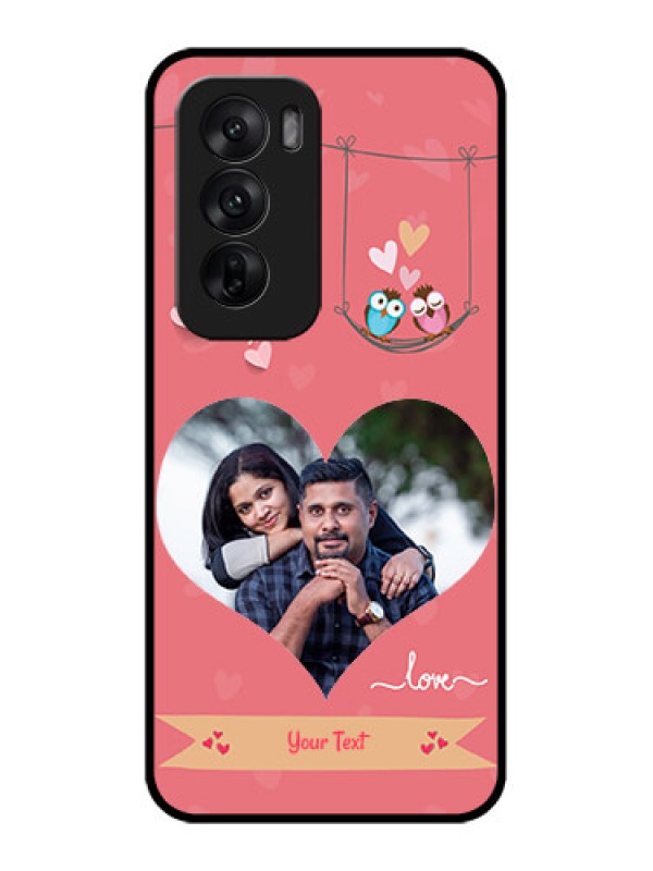Custom Oppo Reno 12 5G Custom Metal Phone CasePeach Color Love Design