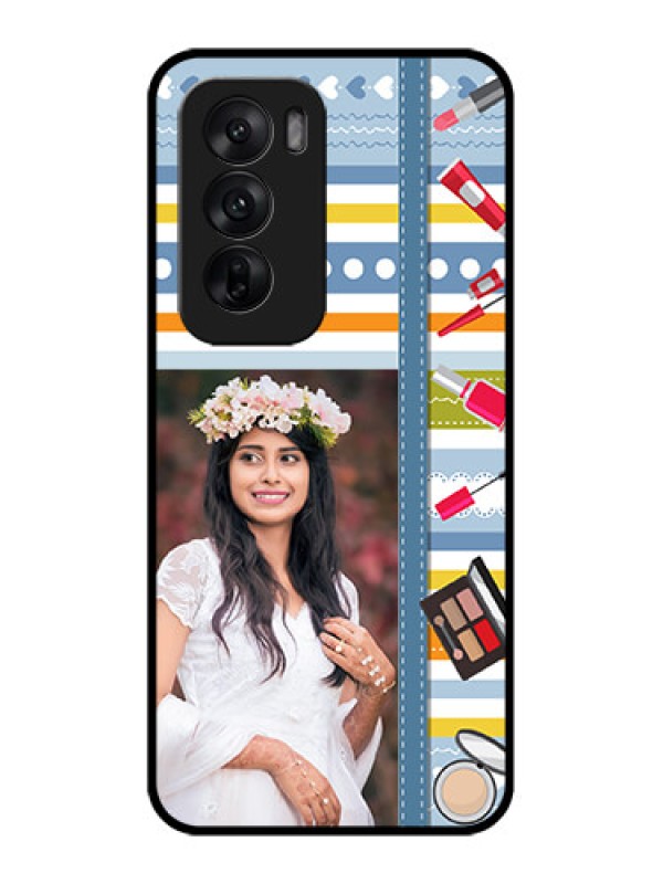 Custom Oppo Reno 12 5G Custom Metal Phone CaseMakeup Icons Design