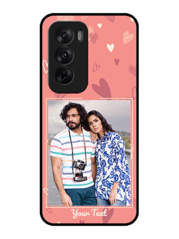 Custom Oppo Reno 12 5G Custom Metal Phone CaseLove Doodle Art Design