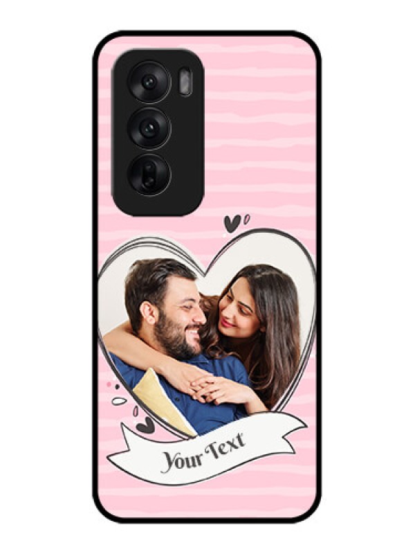 Custom Oppo Reno 12 5G Custom Metal Phone CaseVintage Heart Design