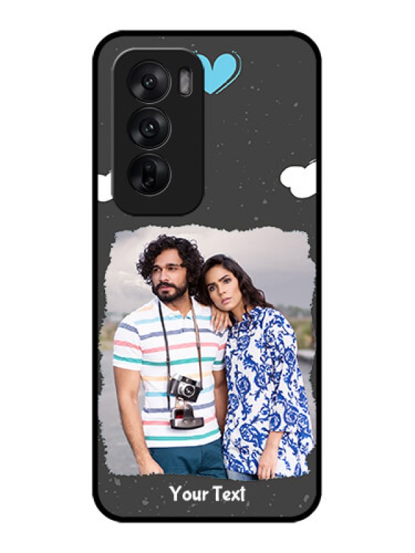 Custom Oppo Reno 12 5G Custom Metal Phone CaseSplashes With Love Doodles Design