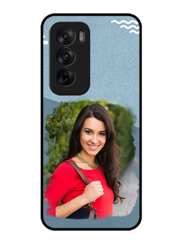 Custom Oppo Reno 12 5G Custom Metal Phone CaseGrunge Line Art Design