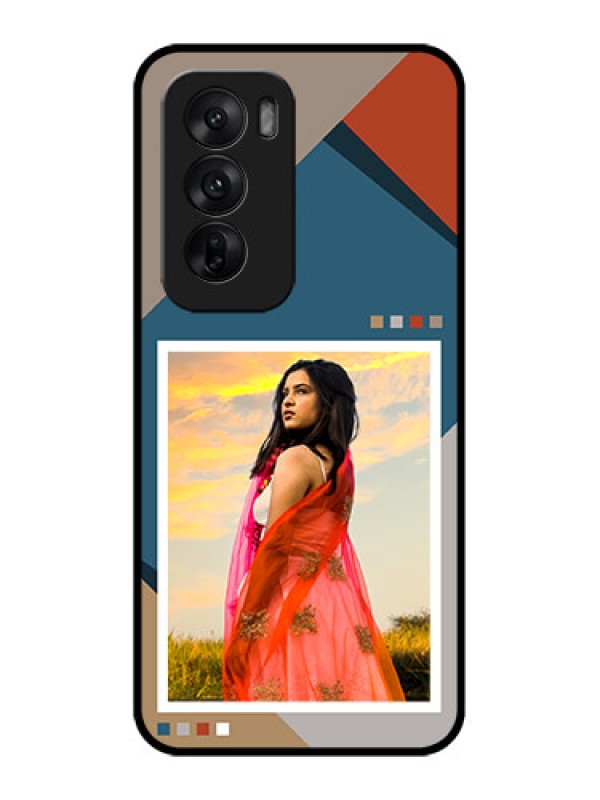 Custom Oppo Reno 12 5G Custom Metal Phone CaseRetro Color Pallet Design