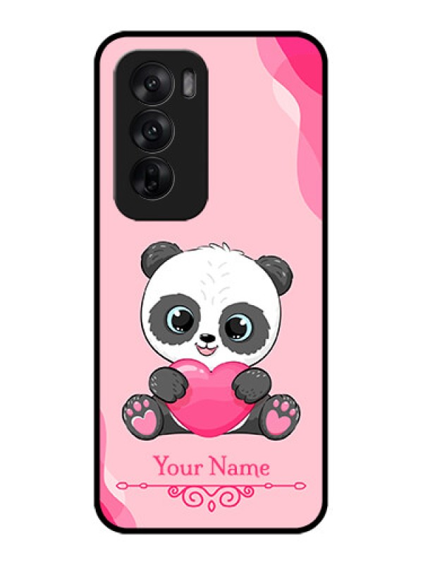 Custom Oppo Reno 12 5G Custom Metal Phone CaseCute Panda Design
