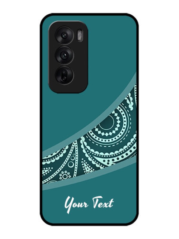 Custom Oppo Reno 12 5G Custom Metal Phone CaseSemi Visible Floral Design