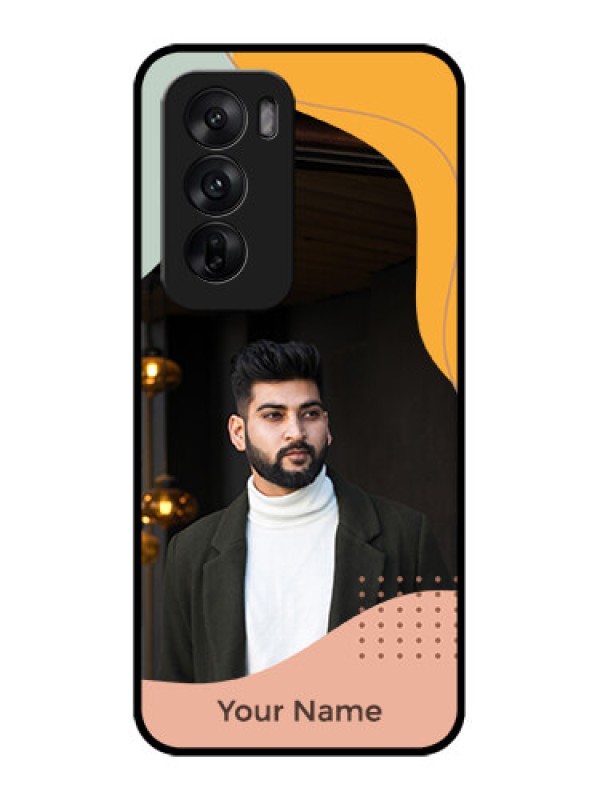 Custom Oppo Reno 12 5G Custom Metal Phone CaseTri - Coloured Overlay Design
