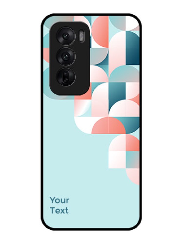 Custom Oppo Reno 12 5G Custom Metal Phone CaseStylish Semi - Circle Pattern Design