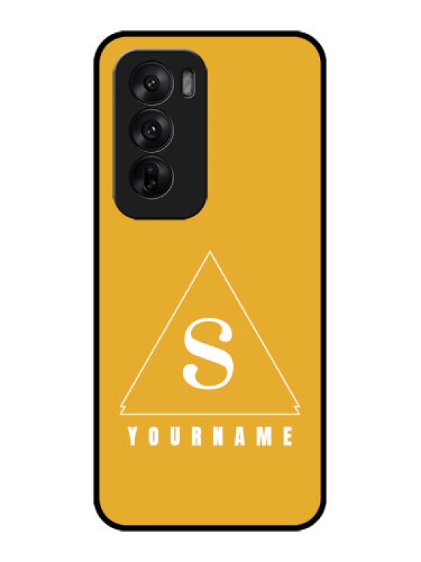 Custom Oppo Reno 12 5G Custom Metal Phone CaseSimple Triangle Design