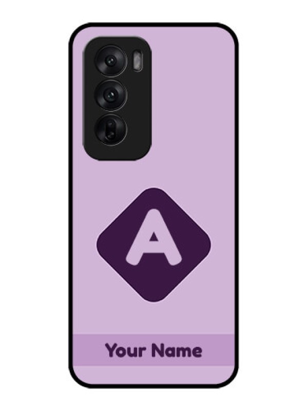 Custom Oppo Reno 12 5G Custom Metal Phone CaseCustom Letter In Curved Badge Design