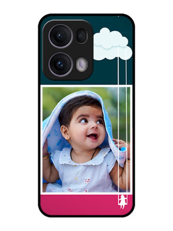 Custom Reno 13 Pro 5G Custom Metal Phone CaseCute Girl With Cloud Design