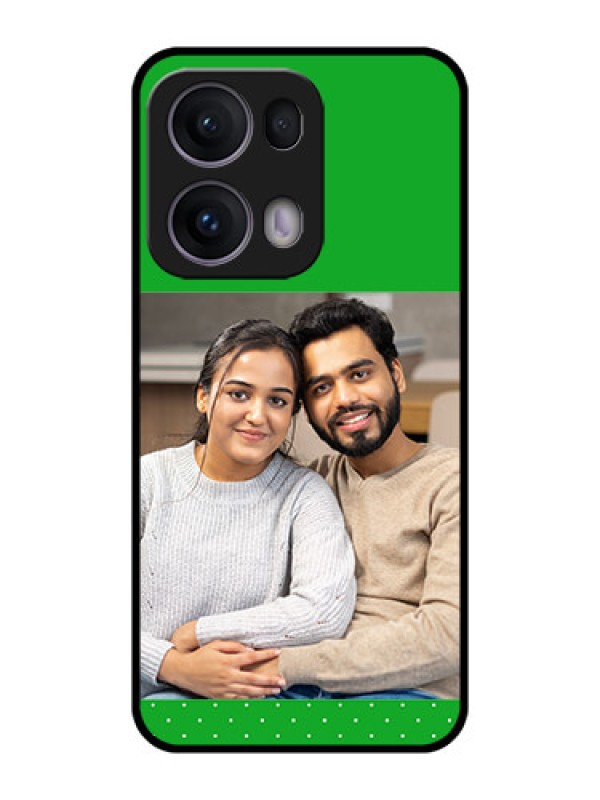 Custom Reno 13 Pro 5G Custom Metal Phone CaseGreen Pattern Design