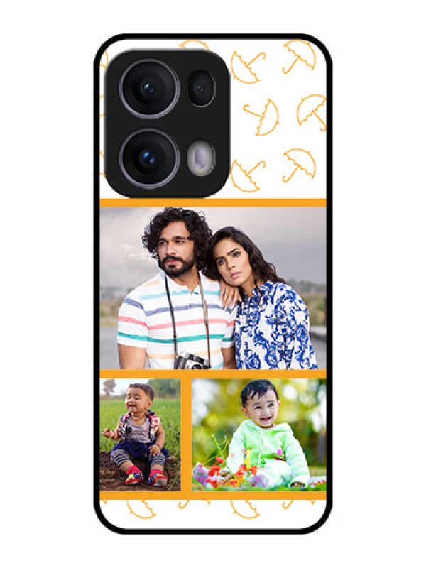 Custom Reno 13 Pro 5G Custom Metal Phone CaseYellow Pattern Design