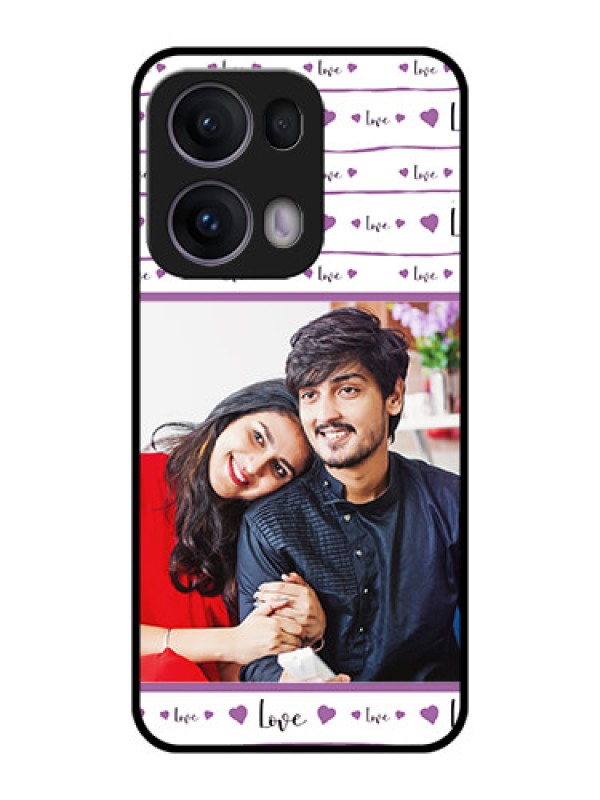Custom Reno 13 Pro 5G Custom Metal Phone CaseCouples Heart Design