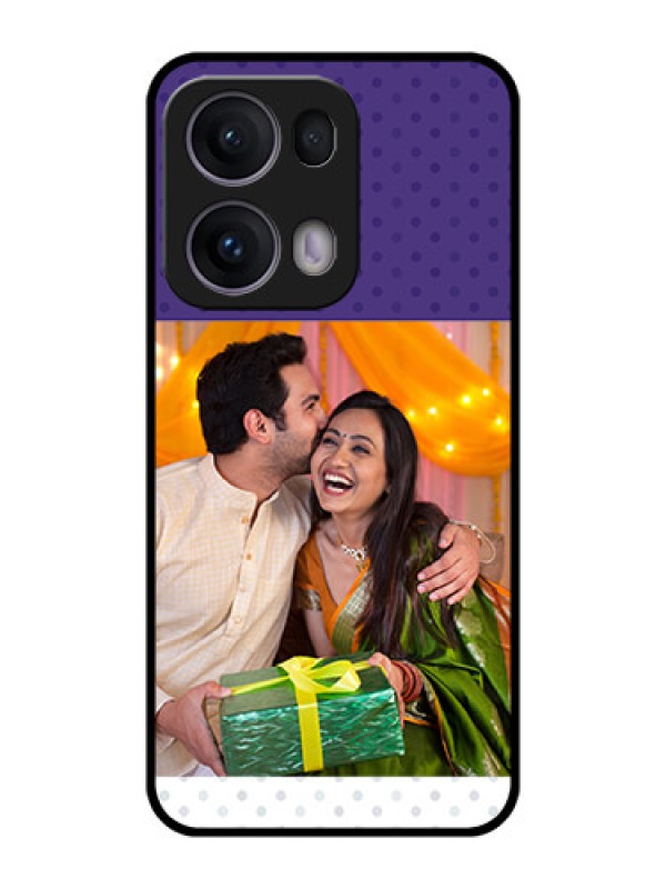 Custom Reno 13 Pro 5G Custom Metal Phone CaseViolet Colored Pattern Design