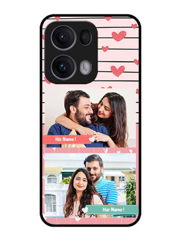 Custom Reno 13 Pro 5G Custom Metal Phone CasePhoto With Heart Design