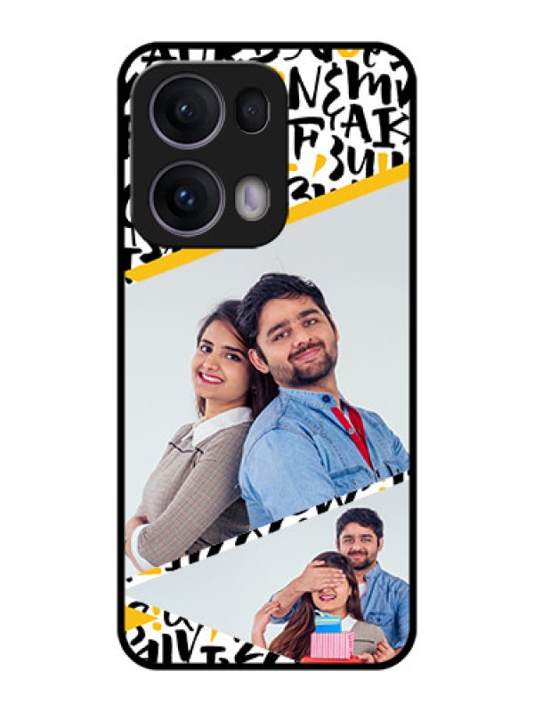 Custom Reno 13 Pro 5G Custom Metal Phone CaseLetters Pattern Design