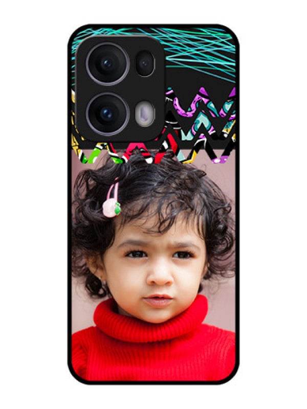 Custom Reno 13 Pro 5G Custom Metal Phone CaseNeon Abstract Design