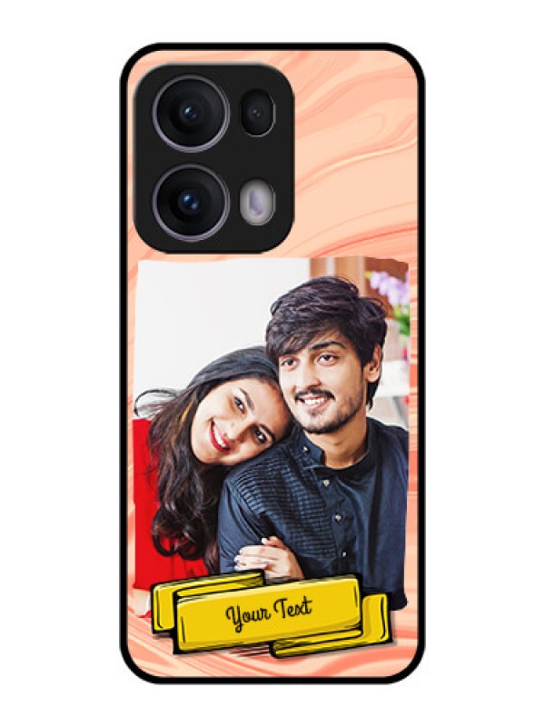 Custom Reno 13 Pro 5G Custom Metal Phone CaseMarble Texture Design