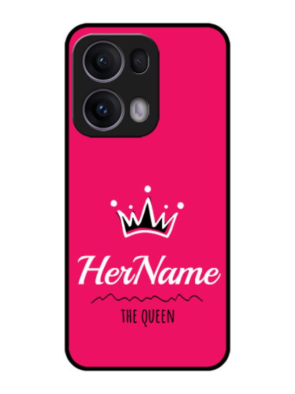 Custom Reno 13 Pro 5G Custom Metal Phone CaseQueen With Name Design