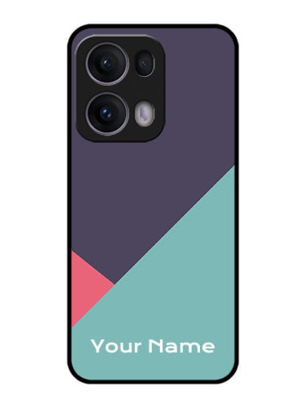 Custom Reno 13 Pro 5G Custom Metal Phone CaseTri Color Abstract Design