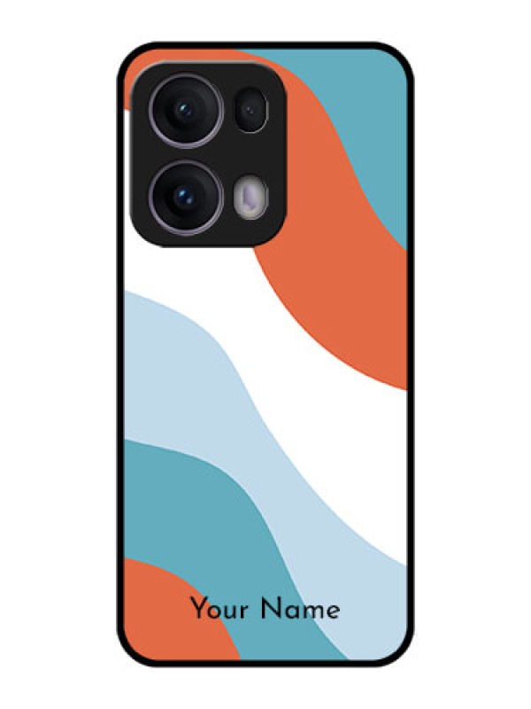 Custom Reno 13 Pro 5G Custom Metal Phone CaseColoured Waves Design