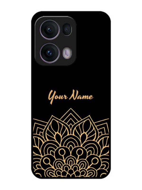 Custom Reno 13 Pro 5G Custom Metal Phone CaseGolden Mandala Design
