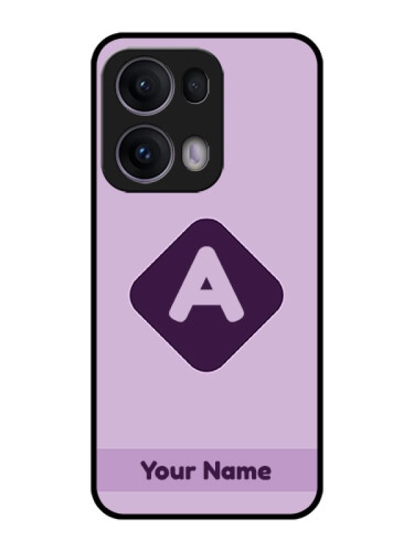 Custom Reno 13 Pro 5G Custom Metal Phone CaseCustom Letter In Curved Badge Design