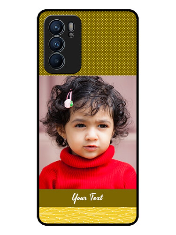 Custom Oppo Reno 6 5G Custom Metal Phone CaseSimple Green Color Design