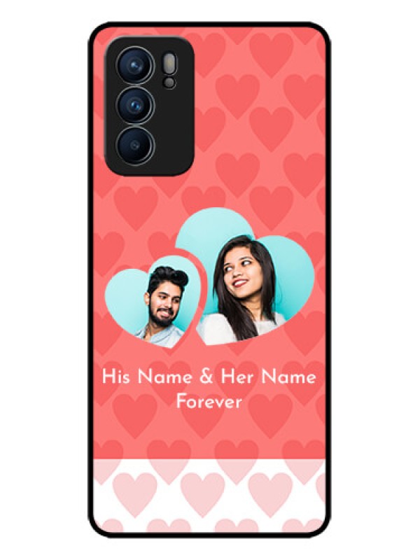 Custom Oppo Reno 6 5G Custom Metal Phone CaseCouple Pic Upload Design