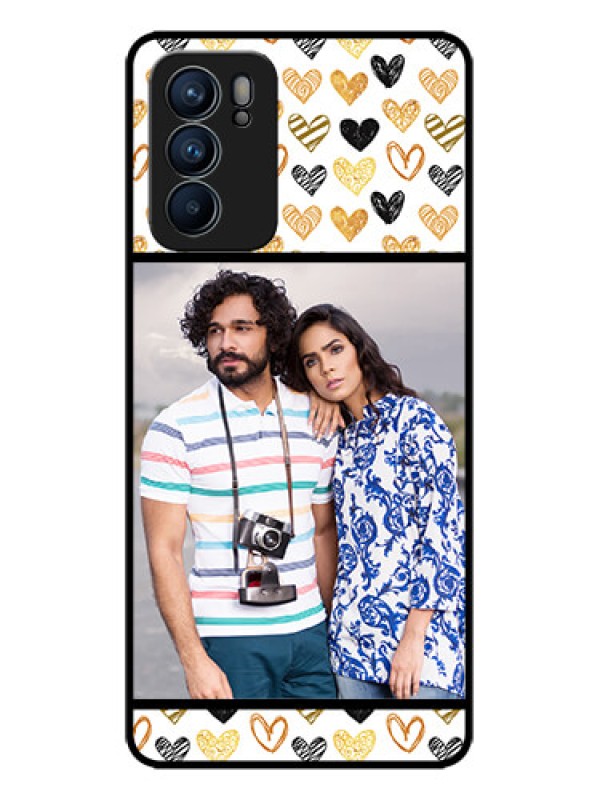 Custom Oppo Reno 6 5G Custom Metal Phone CaseLove Symbol Design