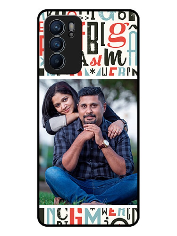 Custom Oppo Reno 6 5G Custom Metal Phone CaseAlphabet Design
