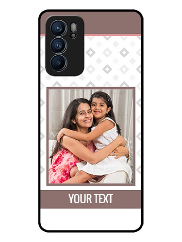Custom Oppo Reno 6 5G Custom Metal Phone CaseSimple Diamond Design