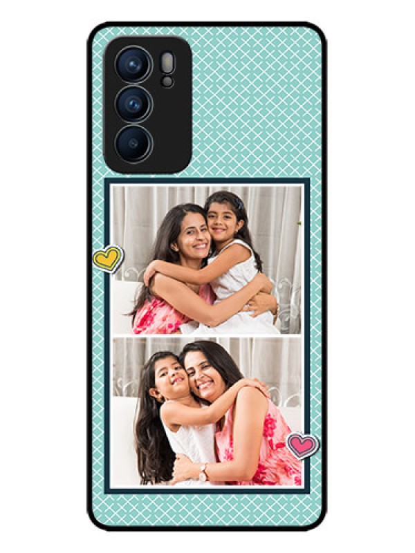 Custom Oppo Reno 6 5G Custom Metal Phone Case2 Image Holder With Pattern Design