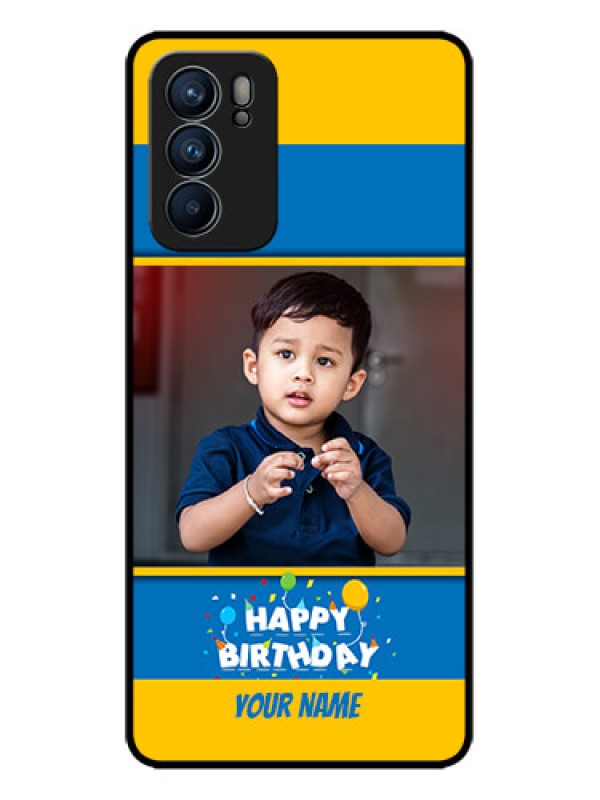 Custom Oppo Reno 6 5G Custom Metal Phone CaseBirthday Wishes Design
